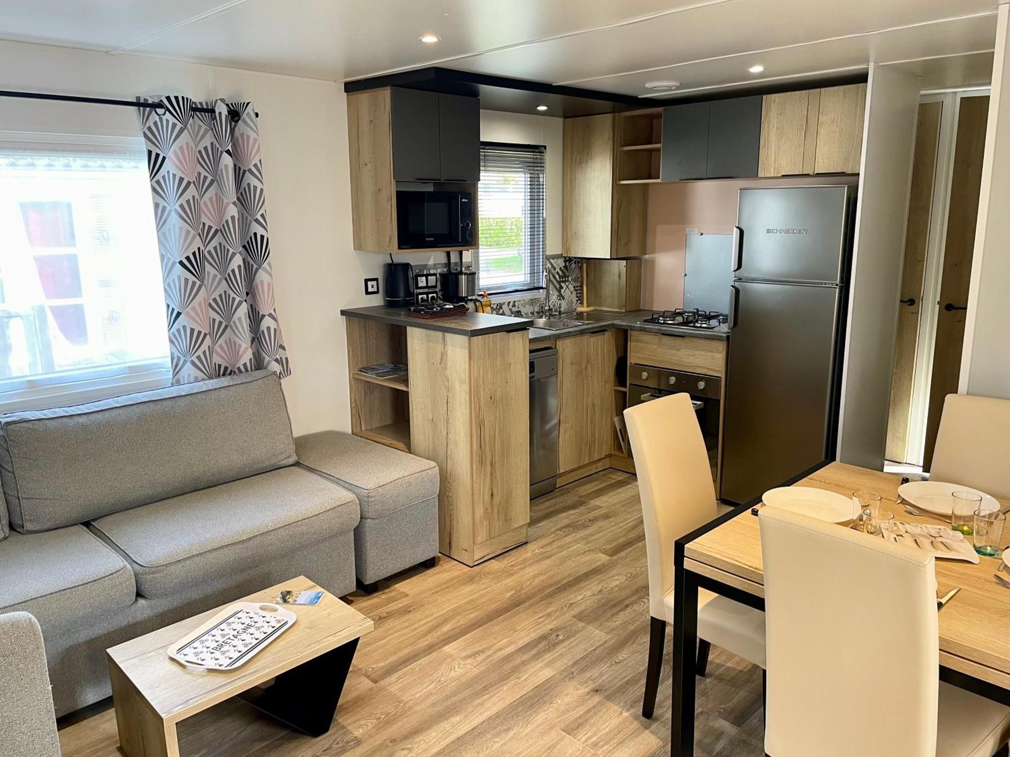 Campsite Mobil-home 3 Chambres, Confort, Option 